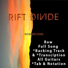 Rift Divide - Row *Full Song Backing Track & Guitar Transcription (Tab & Notation).